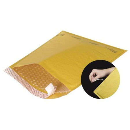 Bsc Preferred 6 x 10'' Kraft No 0 Self-Seal Bubble Mailers w/Tear Strip, 25PK B853SSTT25PK
